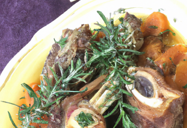 Agneau confit à la provençale