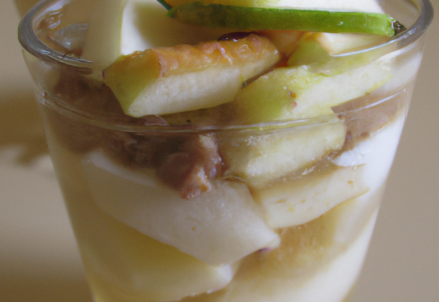 Trifle poire et pavés aux poires