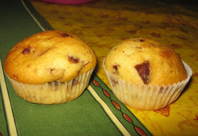 Muffins aux pépites de chocolat savoureux