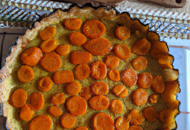 Tarte de carottes et d'abricots au gingembre