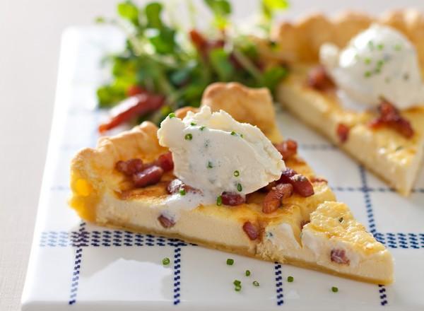 Quiche exquise de Lorraine au fromage à la Crème Elle & Vire