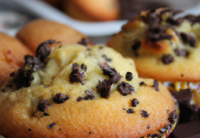 Muffins à la vanille et aux pépites de chocolat