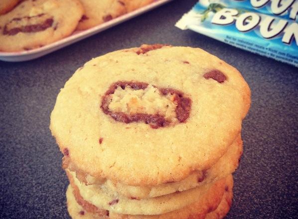 Cookies bounty et chocolat blanc