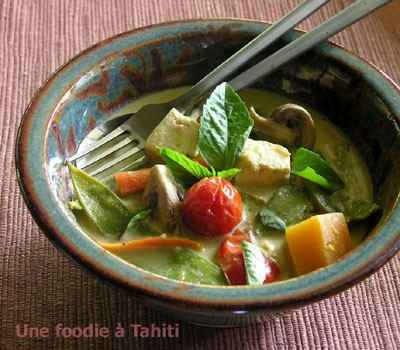 Curry vert aux légumes primeurs