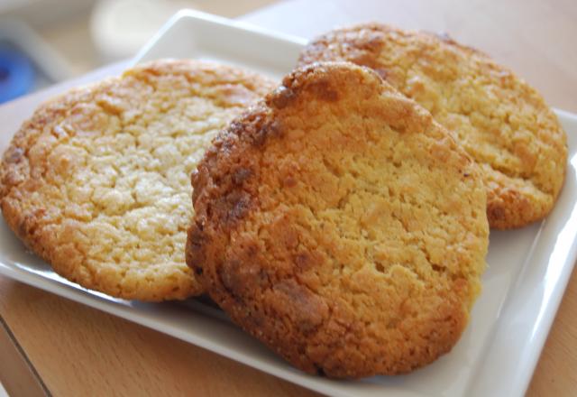 Cookies chocolat blanc et poudre de noisette