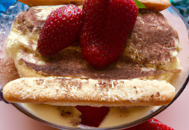 Tiramisu printanier aux fraises