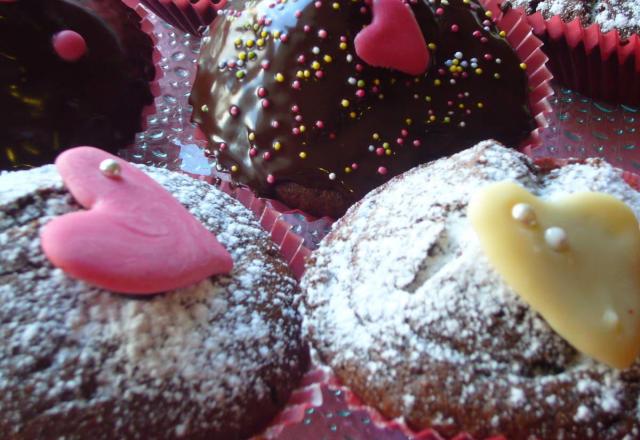 Cupcakes au chocolat crème fleurette