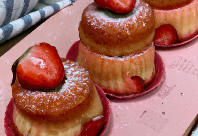 Petits cakes à  la fraise