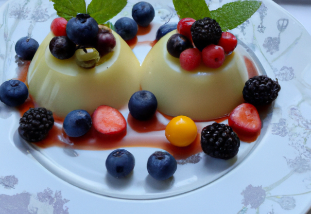 Pannacotta aux 2 fruits