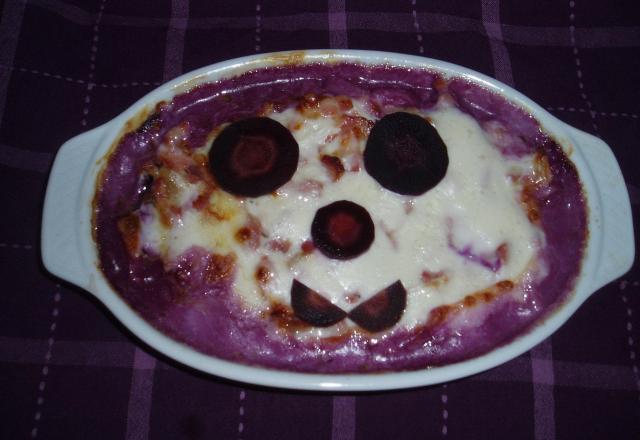 Gratin de carottes violettes