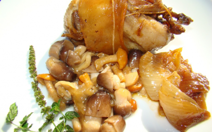 Cailles aux champignons