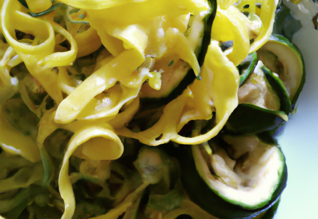 Tagliatelles aux courgettes citronnées