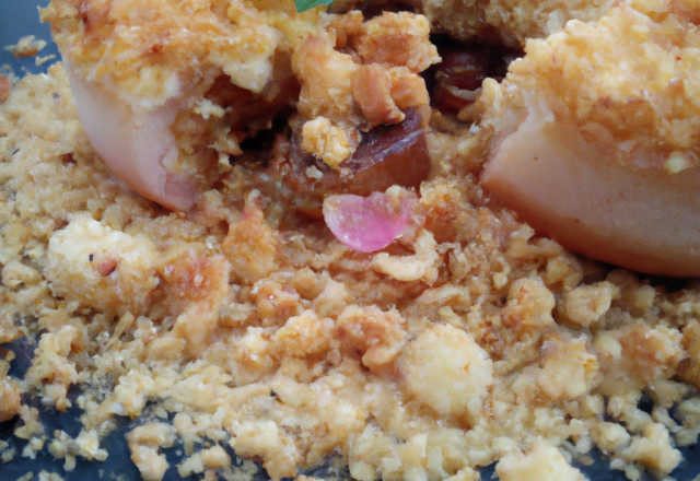 Crumble spéculoos de foie gras de canard poêlé