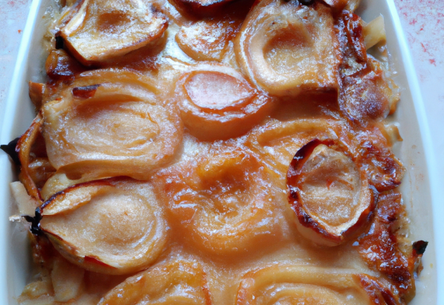 Gratin de poires au caramel et beurre salé