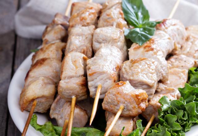 Brochettes de porc marinées au Yuzu