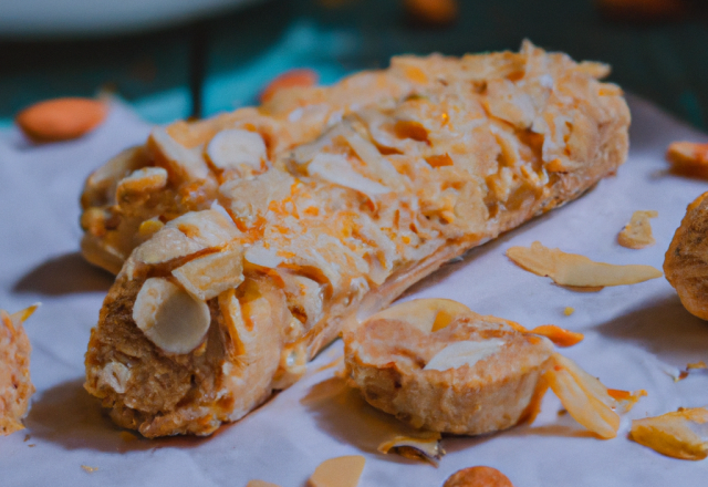 Bûche biscuitée amande aux saveurs d'orient