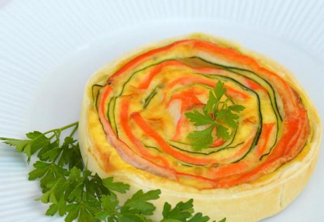 Tartelette surimi et courgettes