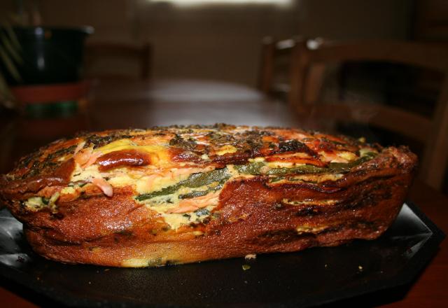 Terrrine de courgettes au saumon