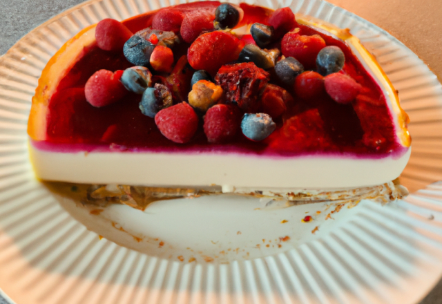 Cheesecake aux fruits rouges sans cuisson