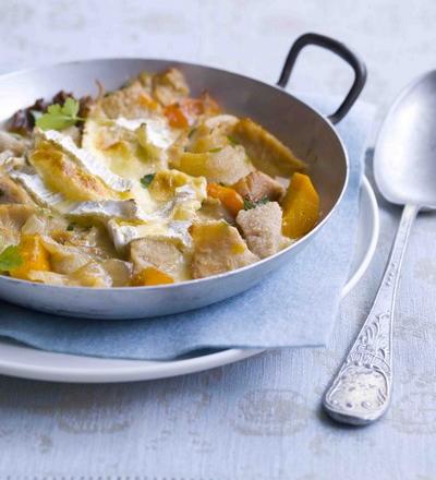 Gratin de tripes au camembert et calvados