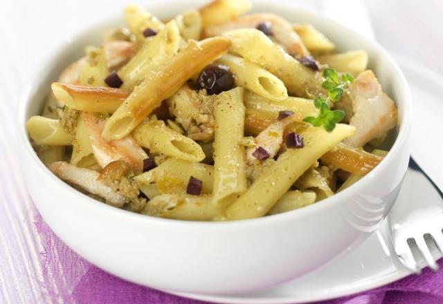 Penne à Poêler de Panzani au poulet et à la tapenade