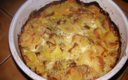 Gratin de pommes de terre au roquefort facile