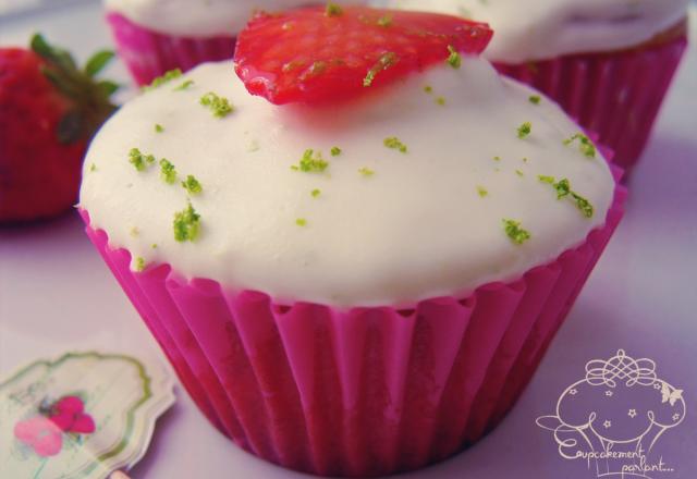 Cupcakes fraises et citron vert