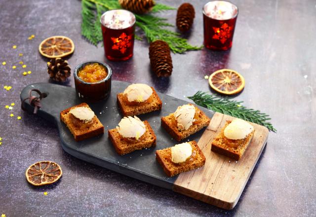 Toast de foie gras et chutney de mangue