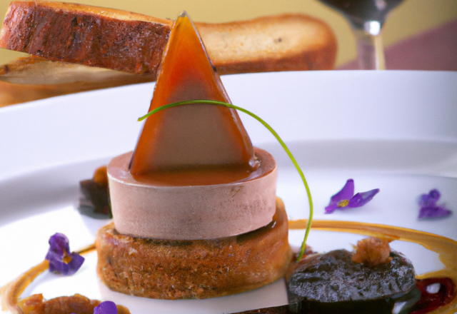 Pyramide au foie gras et cabernet d'anjou