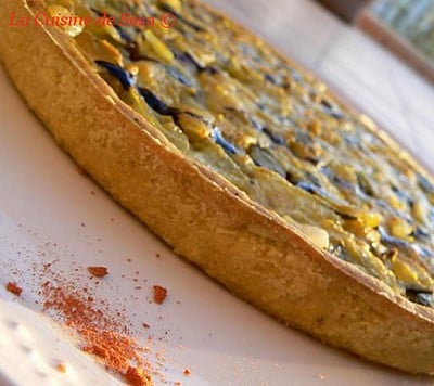 Tarte d'orient aux légumes et à la crème balsamique