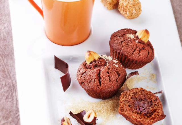 Mini moelleux au chocolat et à la noisette