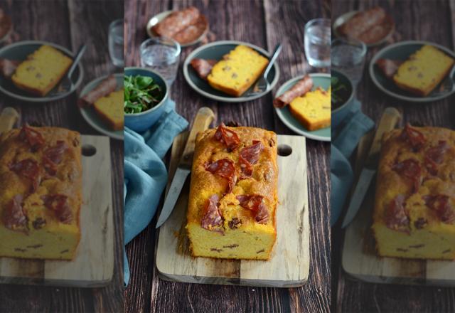 Carrot cake salé au chorizo