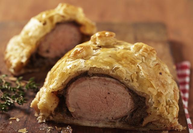 Filet mignon en croûte à la poitrine fumée et moutarde de Dijon