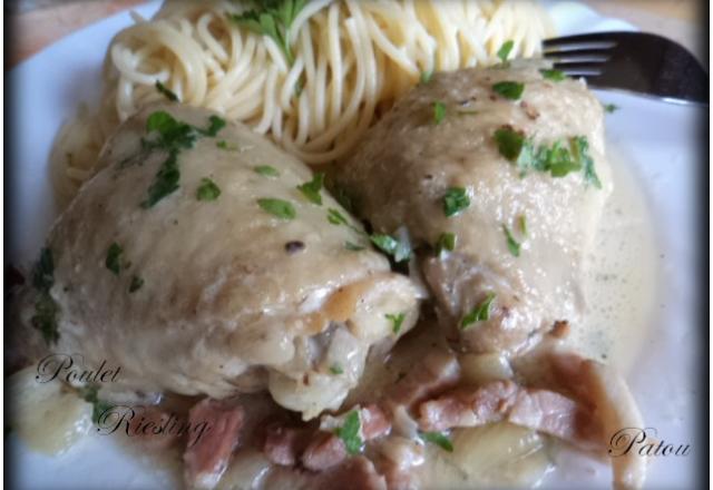 Poulet au riesling et à la crème