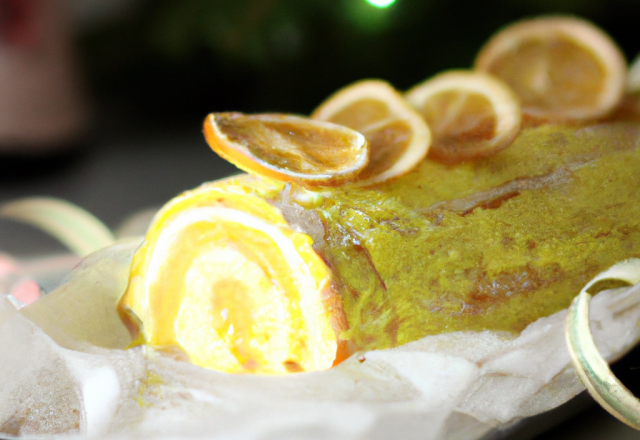 Bûche de Noël citronnée