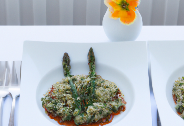 Trio de quinoa aux herbes et asperges