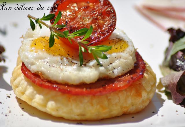 Tartelettes au chorizo et œufs de caille