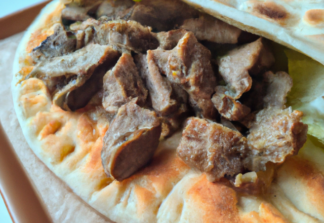 Pita d'agneau à l'orientale