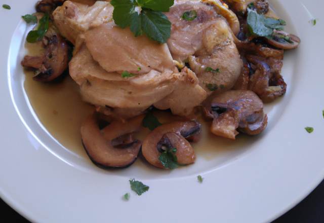 Rôti de veau aux pleurotes