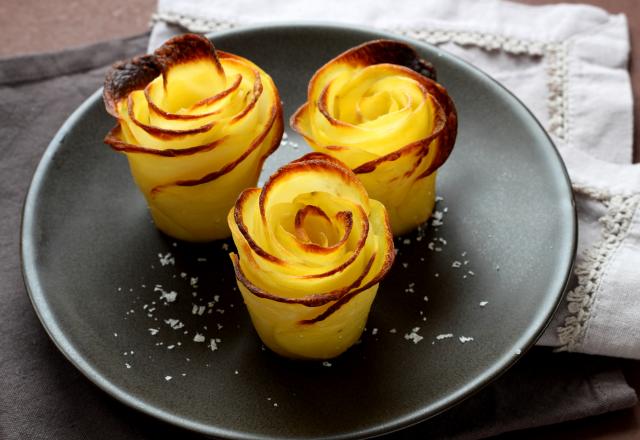 Pommes de terre en forme de roses