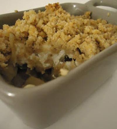 Crumble d'endives au chèvre et aux pommes