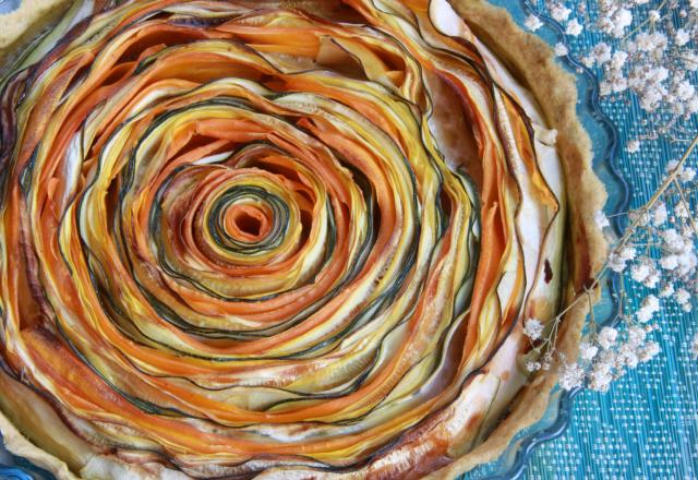 Tarte fleur aux légumes