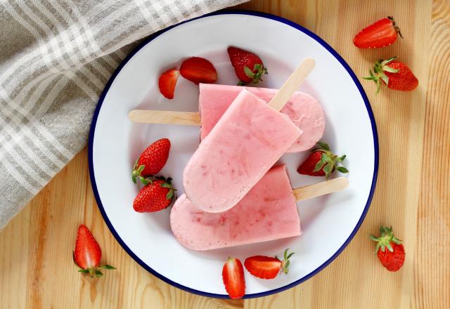 Popsicle aux fraises