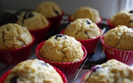 Muffins aux myrtilles léger et savoureux