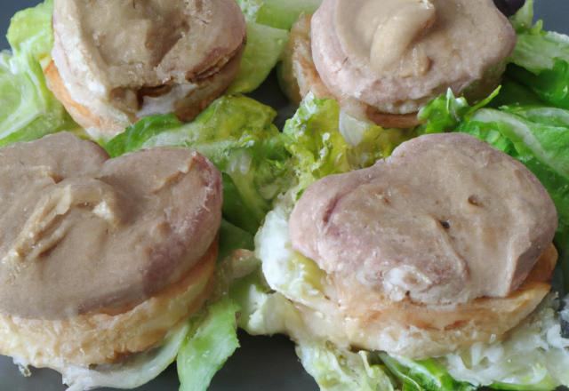 Les bouchées de foie gras en cœur de laitue