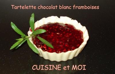 Tartelettes croustillantes chocolat blanc framboises