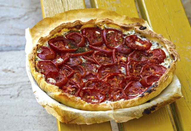 Tarte au thon et aux tomates simple