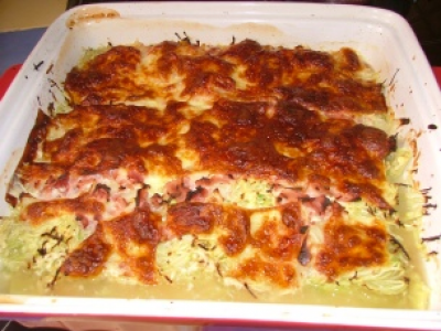 Gratin de courgettes jambon-mozarella