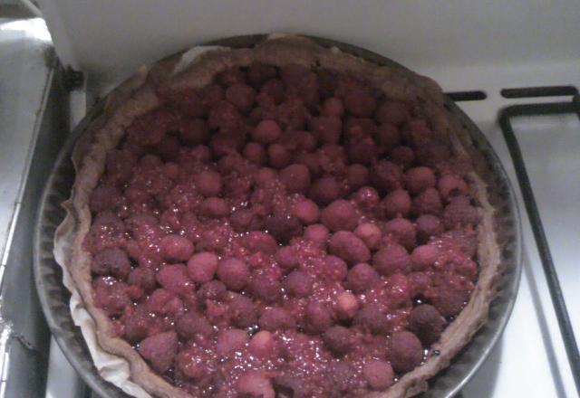 Tarte framboises et pâte à tartiner