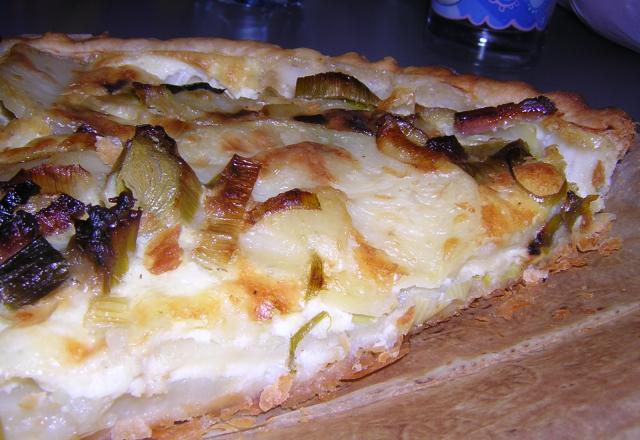 Quiche poireau pomme de terre lardon